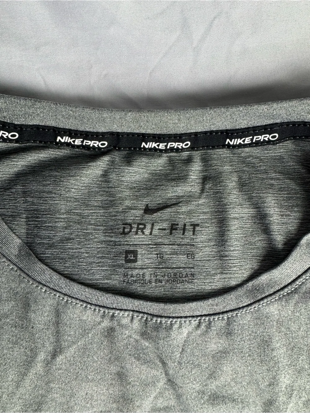 Nike Gray Short Sleeve Performance Tee with Bold Logo